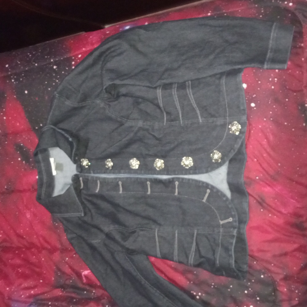 Harold's black jean jacket